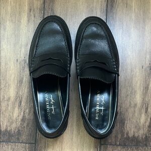 Burberry Black Leather Penny Loafers for Men